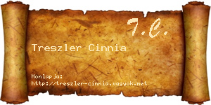 Treszler Cinnia névjegykártya
